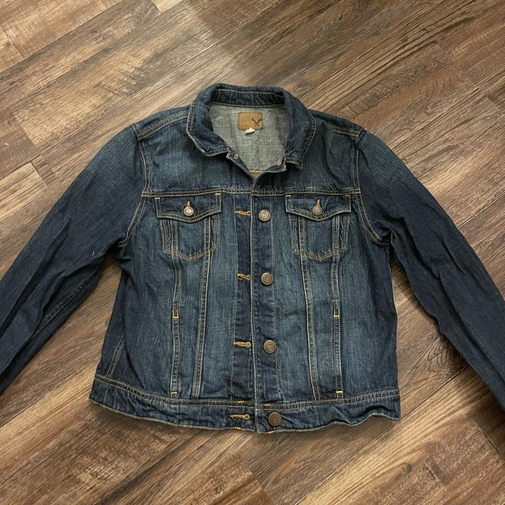America Eagle Denim Jacket with Button Details